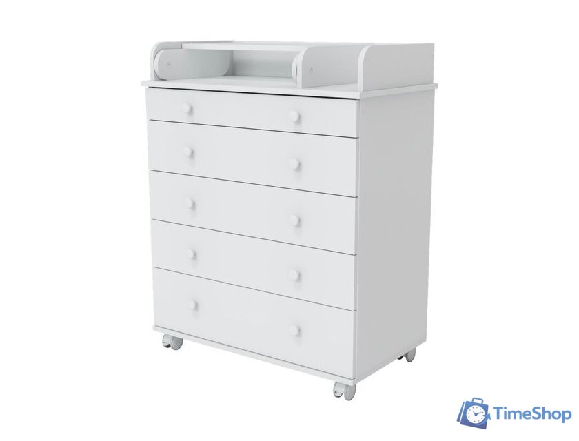 Детский комод Incanto Oskar V 800/5 PK-0004/0 (белый) - Изображение №3 — Интернет-магазин Time-Shop