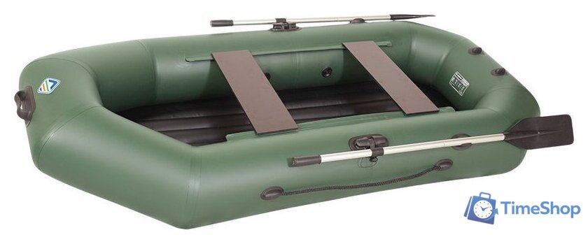 Моторно-гребная лодка Лоцман Гребная под мотор стандарт ЛС-260 ВНД (зеленый) - Изображение №1 — Интернет-магазин Time-Shop