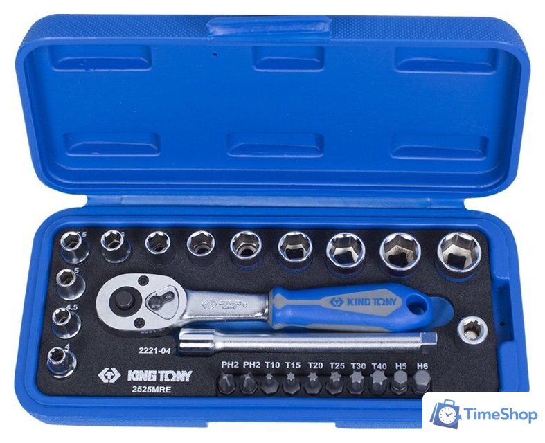 Универсальный набор инструментов King Tony 2525MRE (25 предметов) - Изображение №5 — Интернет-магазин Time-Shop