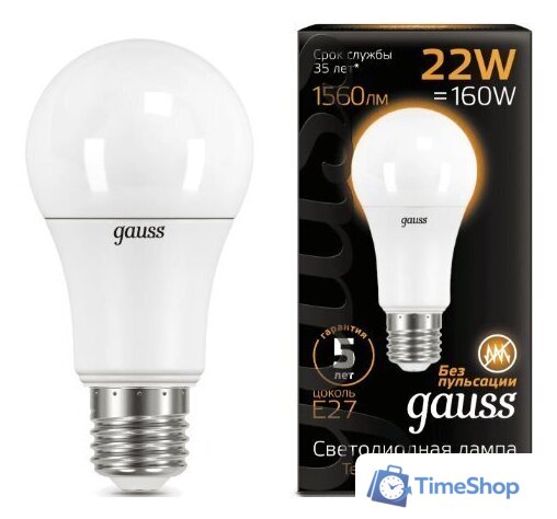 Светодиодная лампочка Gauss 102502122 - Изображение №1 — Интернет-магазин Time-Shop