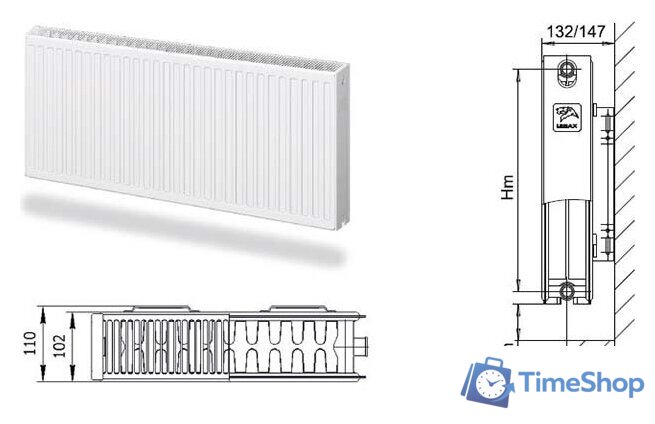 Стальной панельный радиатор Лемакс Compact 22 300x1000 - Изображение №5 — Интернет-магазин Time-Shop
