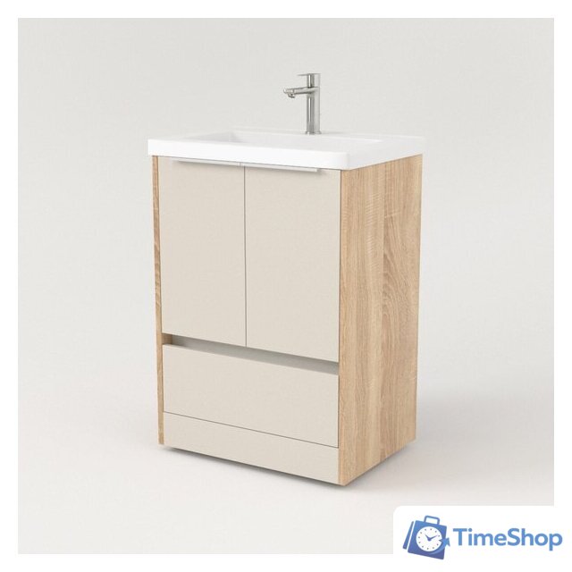  Дабер Тумба под умывальник 017 Тобага/Эридан/Артвин 60 Т17.6Т.0.18Б (бежевый/дуб бардолино/белый) - Изображение №2 — Интернет-магазин Time-Shop