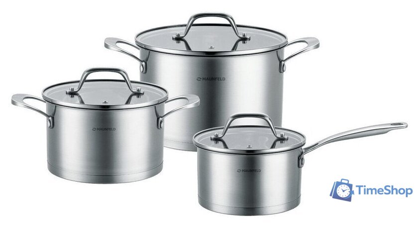 Набор кастрюль MAUNFELD Taylor MF125TL01ST - Изображение №1 — Интернет-магазин Time-Shop