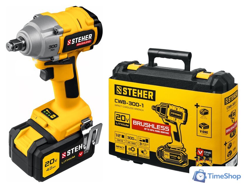 Гайковерт Steher CWB-300-1 (с 1-им АКБ, кейс) - Изображение №1 — Интернет-магазин Time-Shop