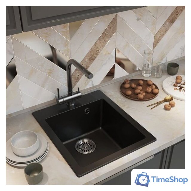 Кухонная мойка Mixline ML-GM14 551910 (ультра-черный) - Изображение №4 — Интернет-магазин Time-Shop