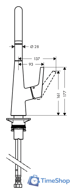Смеситель Hansgrohe Talis S 72810000 - Изображение №3 — Интернет-магазин Time-Shop
