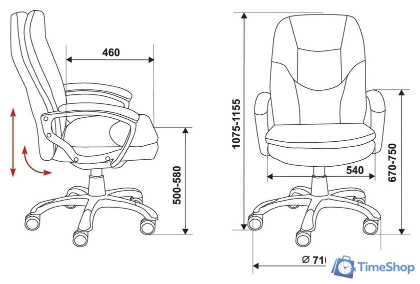 Офисное кресло Бюрократ CH-868LT (черный) - Изображение №6 — Интернет-магазин Time-Shop