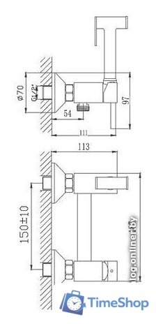 Смеситель Haiba HB5510 (хром) - Изображение №2 — Интернет-магазин Time-Shop