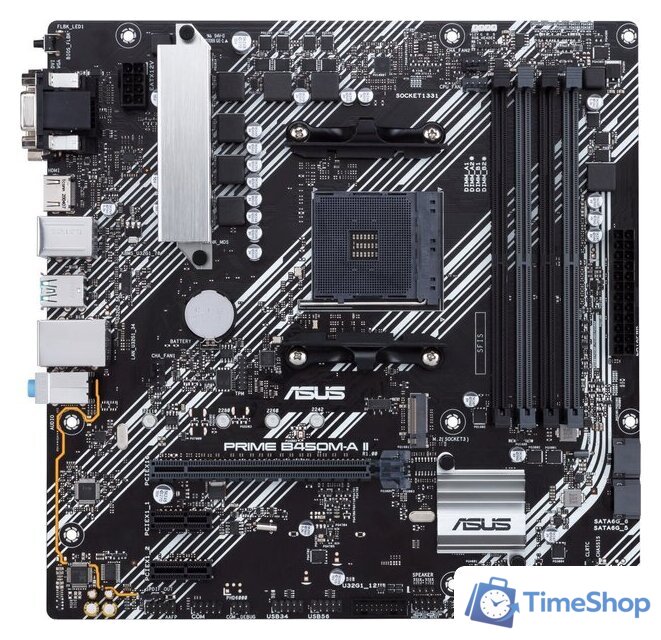 Материнская плата ASUS Prime B450M-A II - Изображение №1 — Интернет-магазин Time-Shop
