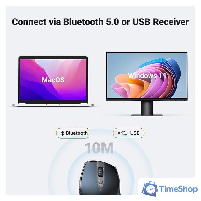 Мышь Ugreen MU101 15807 - Изображение №4 — Интернет-магазин Time-Shop