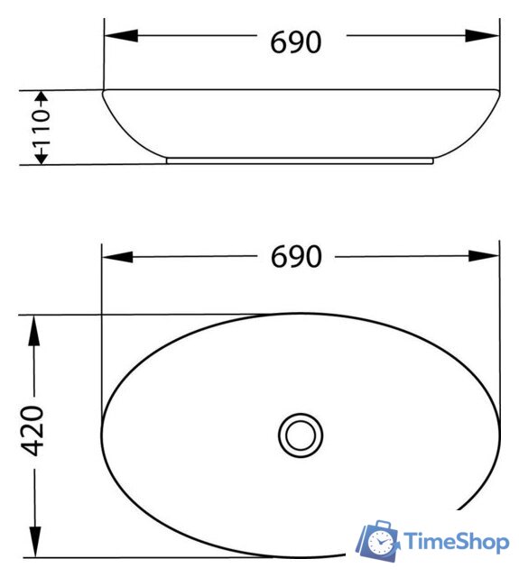Умывальник Lauter 21571 + Moon 21СК8691BS - Изображение №4 — Интернет-магазин Time-Shop