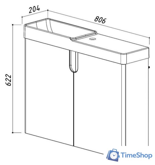Умывальник Belux Даллас 80 - Изображение №14 — Интернет-магазин Time-Shop