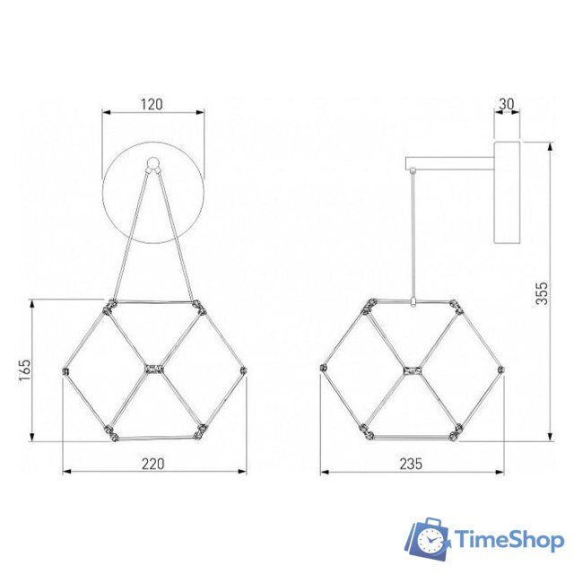 Бра Евросвет Uma 90310/1 медь - Изображение №2 — Интернет-магазин Time-Shop