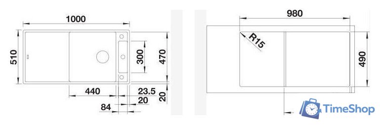 Кухонная мойка Blanco Axia III XL 6 S 527052 - Изображение №2 — Интернет-магазин Time-Shop