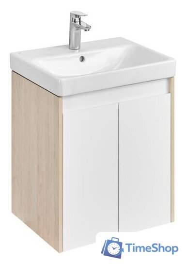  Акватон Тумба с умывальником Сканди Doors 55 1A2788K0SDB20 (белый/дуб верона) - Изображение №1 — Интернет-магазин Time-Shop