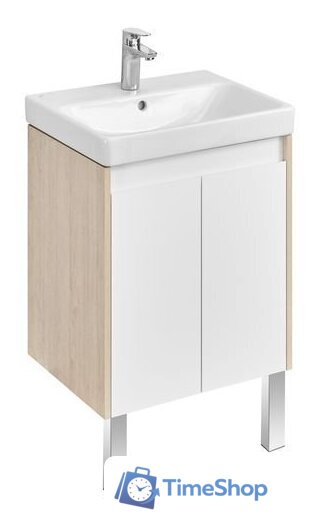  Акватон Тумба с умывальником Сканди Doors 55 1A2788K0SDB20 (белый/дуб верона) - Изображение №3 — Интернет-магазин Time-Shop