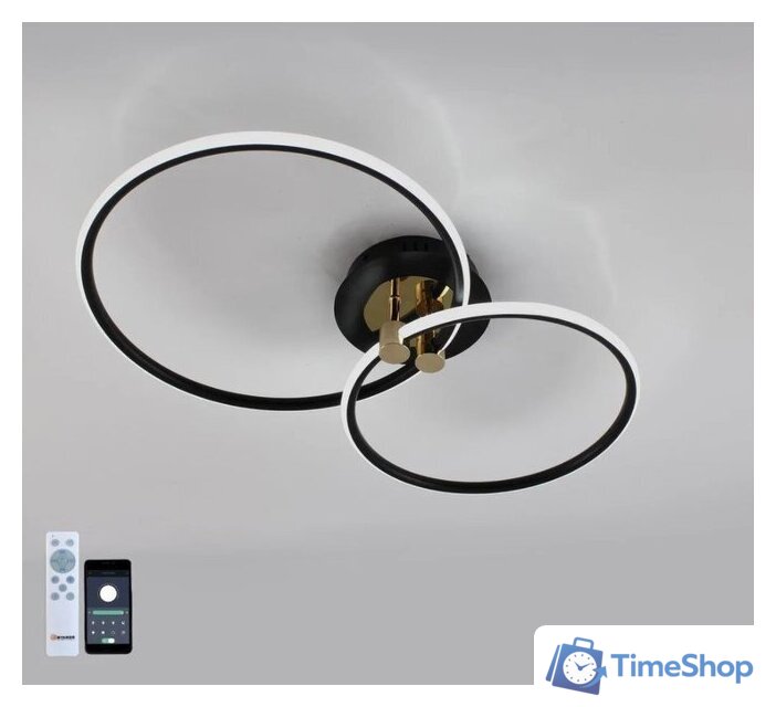 Припотолочная люстра Estares Lune 50W 2R-APP-615x360x110-BLACK/GOLD/WHITE-220-IP20 - Изображение №2 — Интернет-магазин Time-Shop