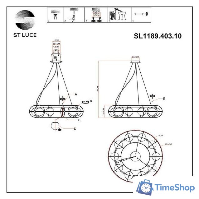 Подвесная люстра ST Luce SL1189.403.10 - Изображение №6 — Интернет-магазин Time-Shop