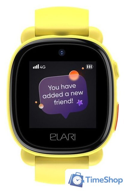Детские умные часы Elari KidPhone 4G Lite (желтый) - Изображение №1 — Интернет-магазин Time-Shop