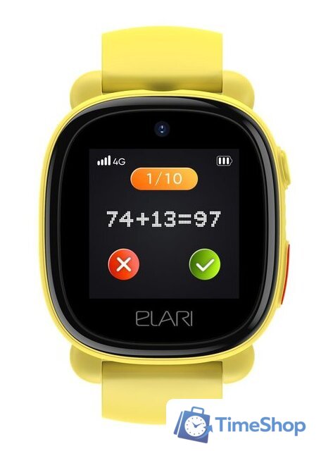 Детские умные часы Elari KidPhone 4G Lite (желтый) - Изображение №9 — Интернет-магазин Time-Shop