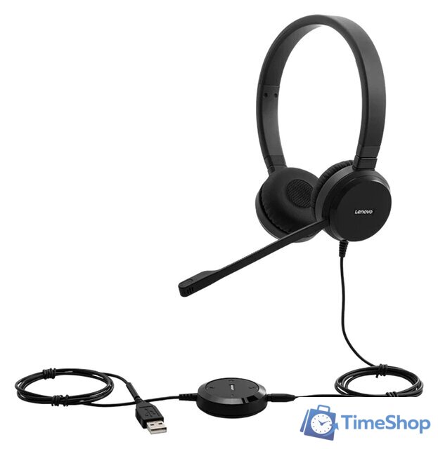 Офисная гарнитура Lenovo Pro Wired Stereo VoIP Headset - Изображение №1 — Интернет-магазин Time-Shop