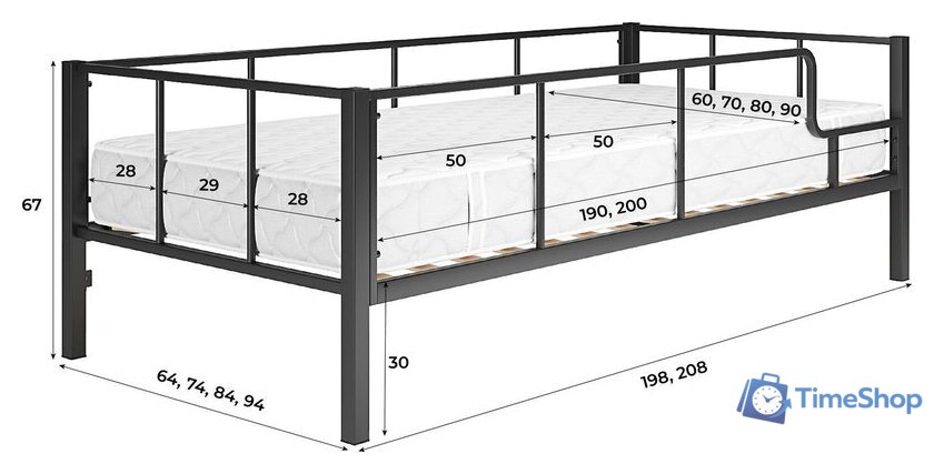 Двухъярусная кровать Князев Мебель Турнео 1 ТУ1.90.200.Ч (черный муар) - Изображение №14 — Интернет-магазин Time-Shop
