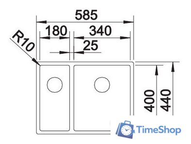 Кухонная мойка Blanco Claron 340/180-U (полированная, правая) - Изображение №5 — Интернет-магазин Time-Shop