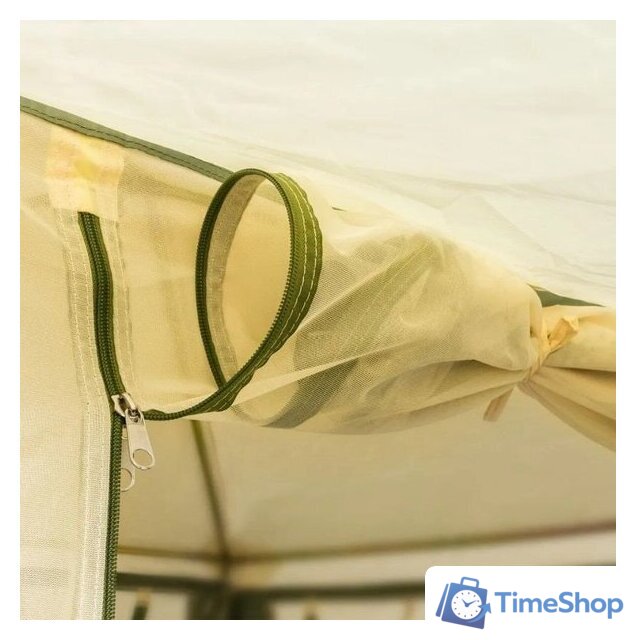 Тент-шатер Camping World Green Hotel Volga 138199 (зеленый/бежевый) - Изображение №9 — Интернет-магазин Time-Shop