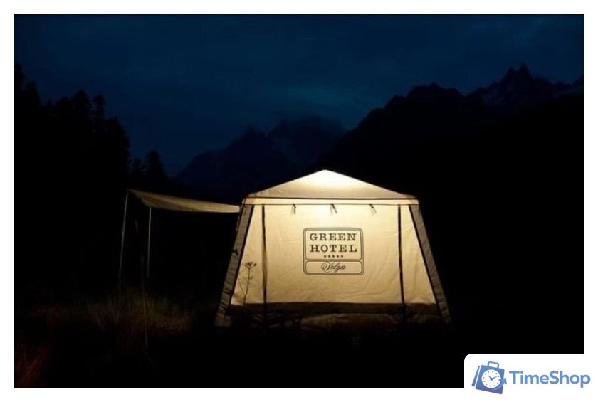 Тент-шатер Camping World Green Hotel Volga 138199 (зеленый/бежевый) - Изображение №6 — Интернет-магазин Time-Shop