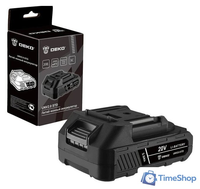 Аккумулятор Deko UNV2.0 STD 063-4492 (20В/2 Ач) - Изображение №1 — Интернет-магазин Time-Shop