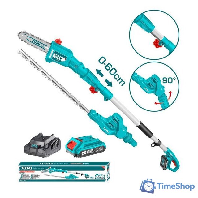 Кусторез + высоторез Total TPTS201681 (с 1-м АКБ) - Изображение №2 — Интернет-магазин Time-Shop