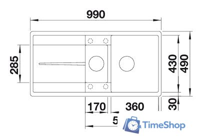 Кухонная мойка Blanco Metra 6 S-F 525929 (черный) - Изображение №2 — Интернет-магазин Time-Shop