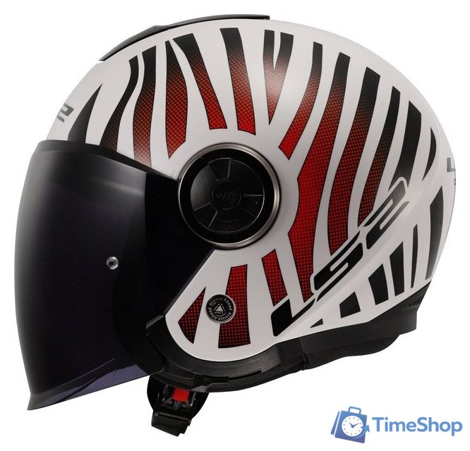 Мотошлем LS2 OF620 Classy Cool (M, белый/красный) - Изображение №2 — Интернет-магазин Time-Shop