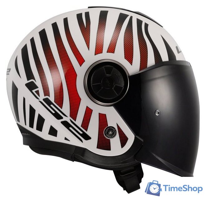 Мотошлем LS2 OF620 Classy Cool (M, белый/красный) - Изображение №6 — Интернет-магазин Time-Shop