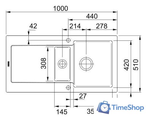 Кухонная мойка Franke Maris MRK 651-100 124.0379.968 (магнолия) - Изображение №2 — Интернет-магазин Time-Shop