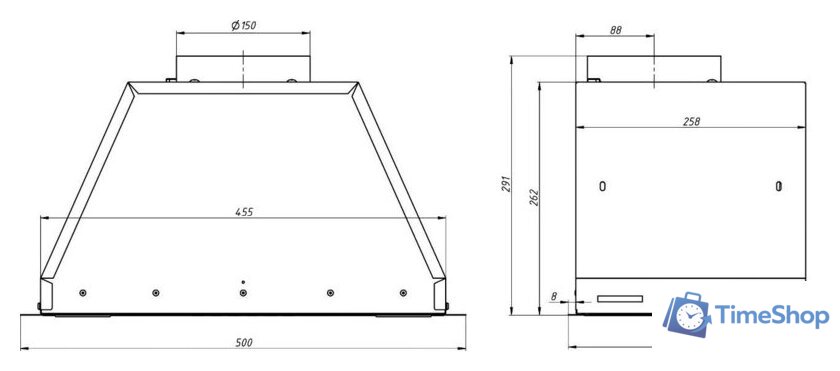 Кухонная вытяжка Elikor Врезной блок Box 50П-1000-Э4Д 290032 (черный) - Изображение №10 — Интернет-магазин Time-Shop