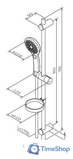Душевой гарнитур  AM.PM Inspire V2.0 F0150A000 - Изображение №7 — Интернет-магазин Time-Shop