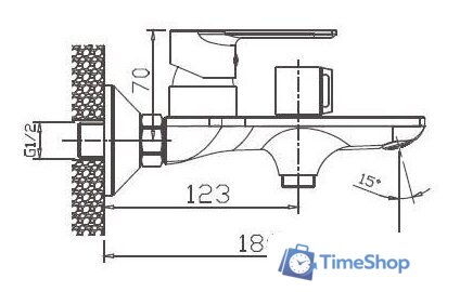 Смеситель Haiba HB60505 (хром) - Изображение №2 — Интернет-магазин Time-Shop