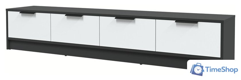 Тумба Интерлиния ТВ Концепт КТ-ТВ4-35 (белый платинум/антрацит) - Изображение №1 — Интернет-магазин Time-Shop