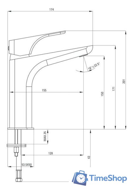 Смеситель Deante Hiacynt Bianco BQH A20K - Изображение №2 — Интернет-магазин Time-Shop