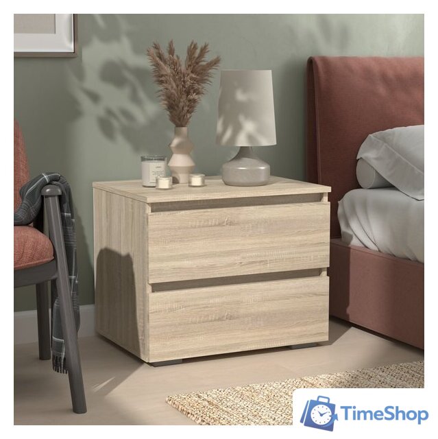 Тумба Кортекс-мебель Бари 60 2ш (дуб сонома/дуб сонома/дуб сонома) - Изображение №3 — Интернет-магазин Time-Shop