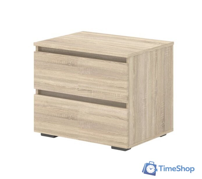 Тумба Кортекс-мебель Бари 60 2ш (дуб сонома/дуб сонома/дуб сонома) - Изображение №1 — Интернет-магазин Time-Shop