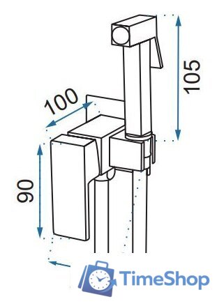 Гигиенический душ Rea Fenix REA-B5687 (черный) - Изображение №2 — Интернет-магазин Time-Shop