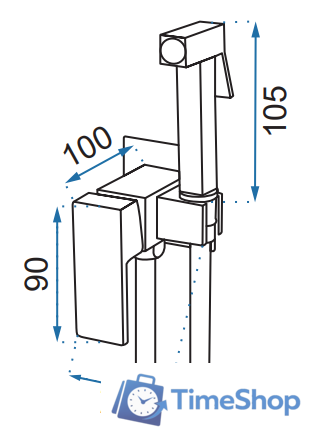 Гигиенический душ Rea Fenix REA-B5687 (черный) - Изображение №2 — Интернет-магазин Time-Shop