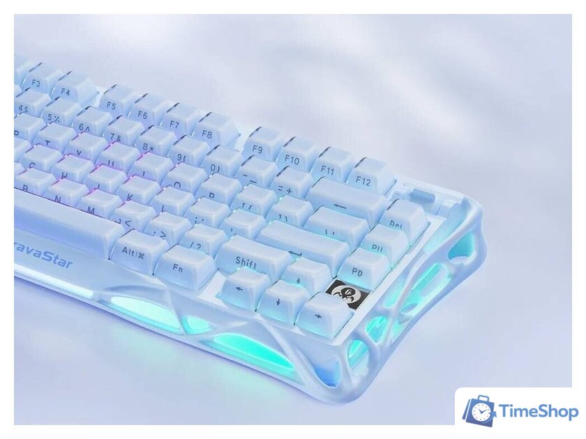 Клавиатура Gravastar Mercury K1 Special Edition Ice Blue (GravaStar x Kailh Cherry Pink) - Изображение №7 — Интернет-магазин Time-Shop