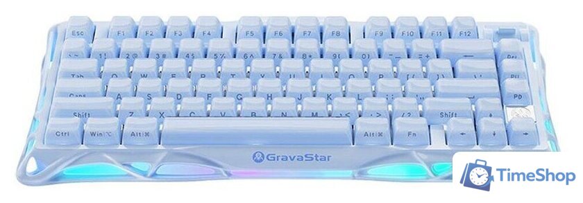Клавиатура Gravastar Mercury K1 Special Edition Ice Blue (GravaStar x Kailh Cherry Pink) - Изображение №1 — Интернет-магазин Time-Shop