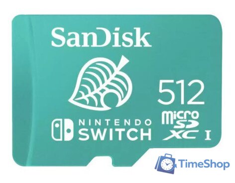 Карта памяти SanDisk Nintendo Switch Licensed Card Animal Crossing Edition microSDXC 512GB SDSQXAO-512G-GN3ZN - Изображение №1 — Интернет-магазин Time-Shop