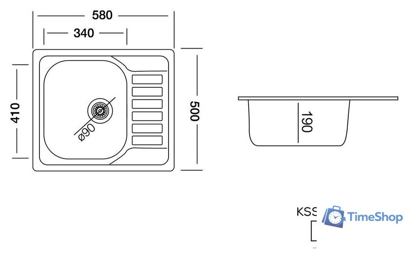 Кухонная мойка Kernau KSS G 455 1B1D Smooth - Изображение №2 — Интернет-магазин Time-Shop