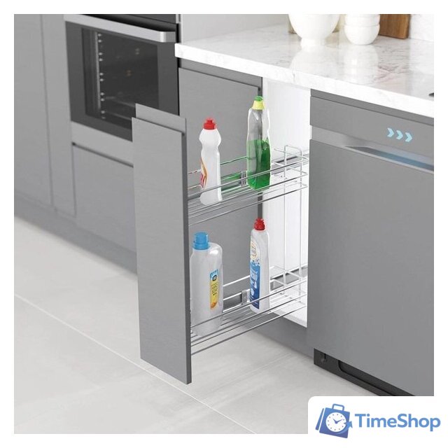 Корзина выдвижная Starax 200 S-2213-C (боковое крепление, хром) - Изображение №2 — Интернет-магазин Time-Shop