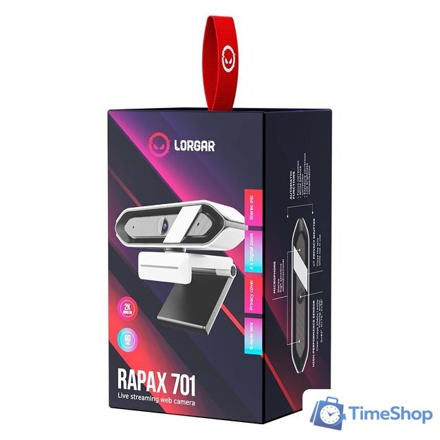 Веб-камера Lorgar Rapax 701 (белый) - Изображение №6 — Интернет-магазин Time-Shop